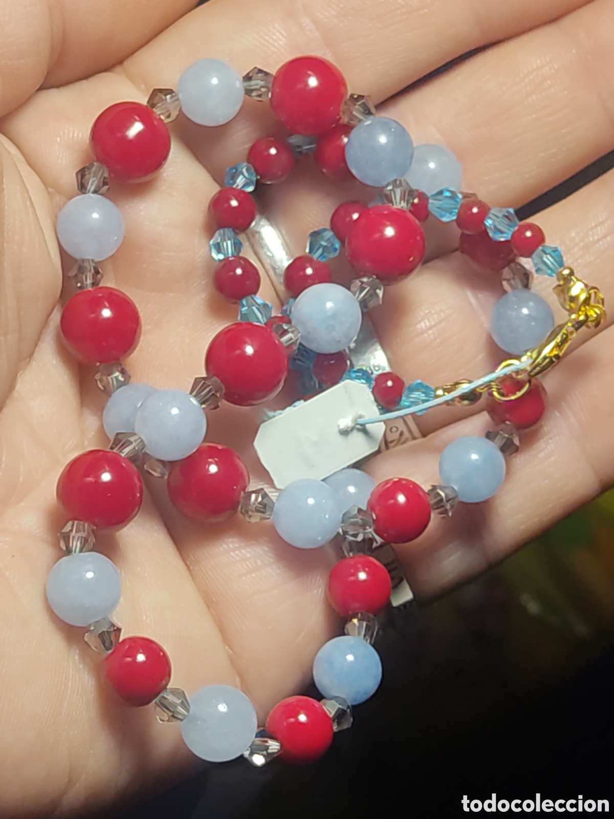Joyeria: Collar de coral y calcedonia. *M* - Foto 6