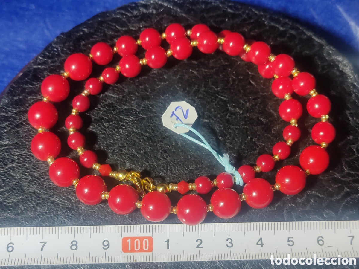 Joyeria: Collar de coral rojo descendente. *72* - Foto 2