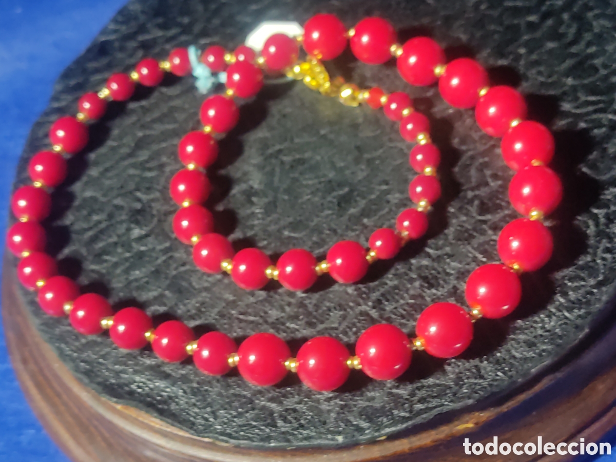 Joyeria: Collar de coral rojo descendente. *72* - Foto 5