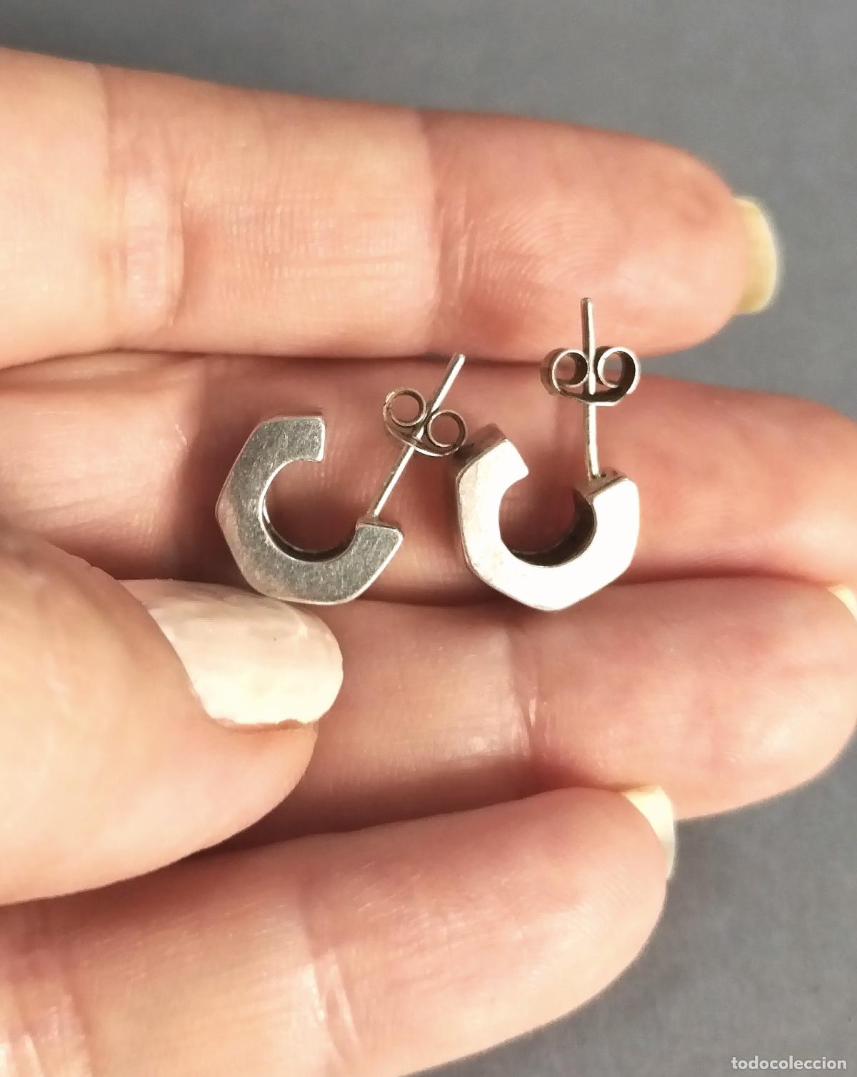 Joyeria: Pendientes de plata de ley, peque&ntilde;os. - Foto 2