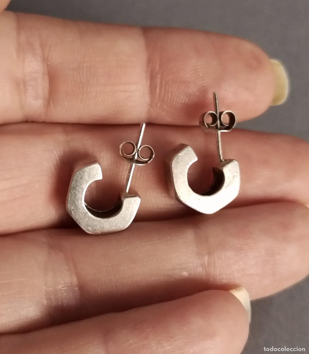 Joyeria: Pendientes de plata de ley, peque&ntilde;os. - Foto 1