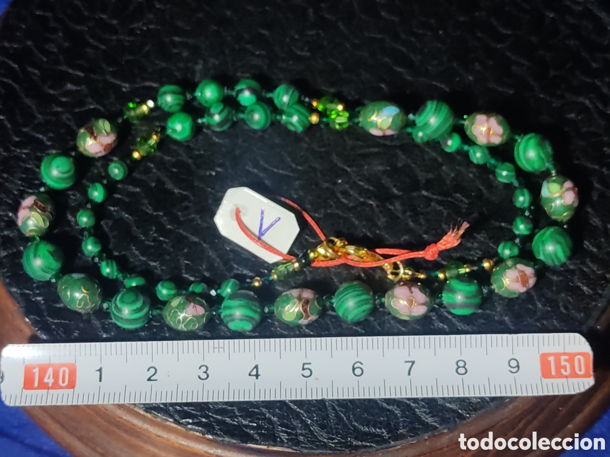 Joyeria: Collar de esmalte cloisonne y Malaquita. *V* - Foto 2