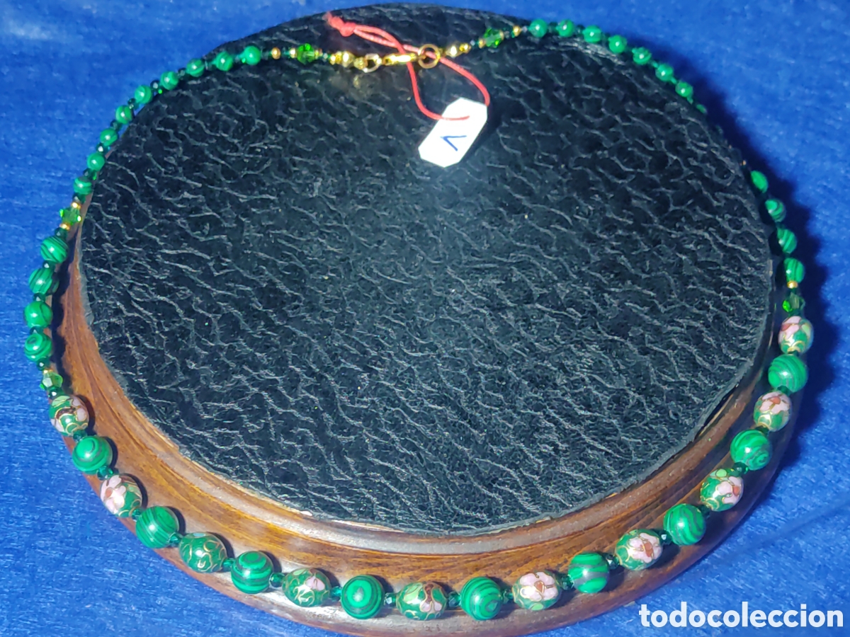 Joyeria: Collar de esmalte cloisonne y Malaquita. *V* - Foto 3