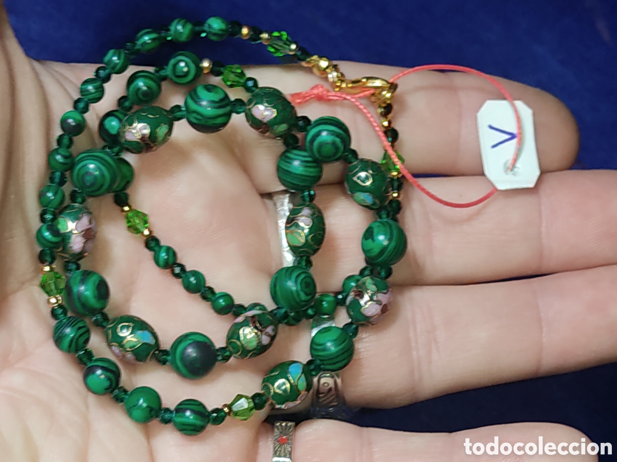 Joyeria: Collar de esmalte cloisonne y Malaquita. *V* - Foto 6
