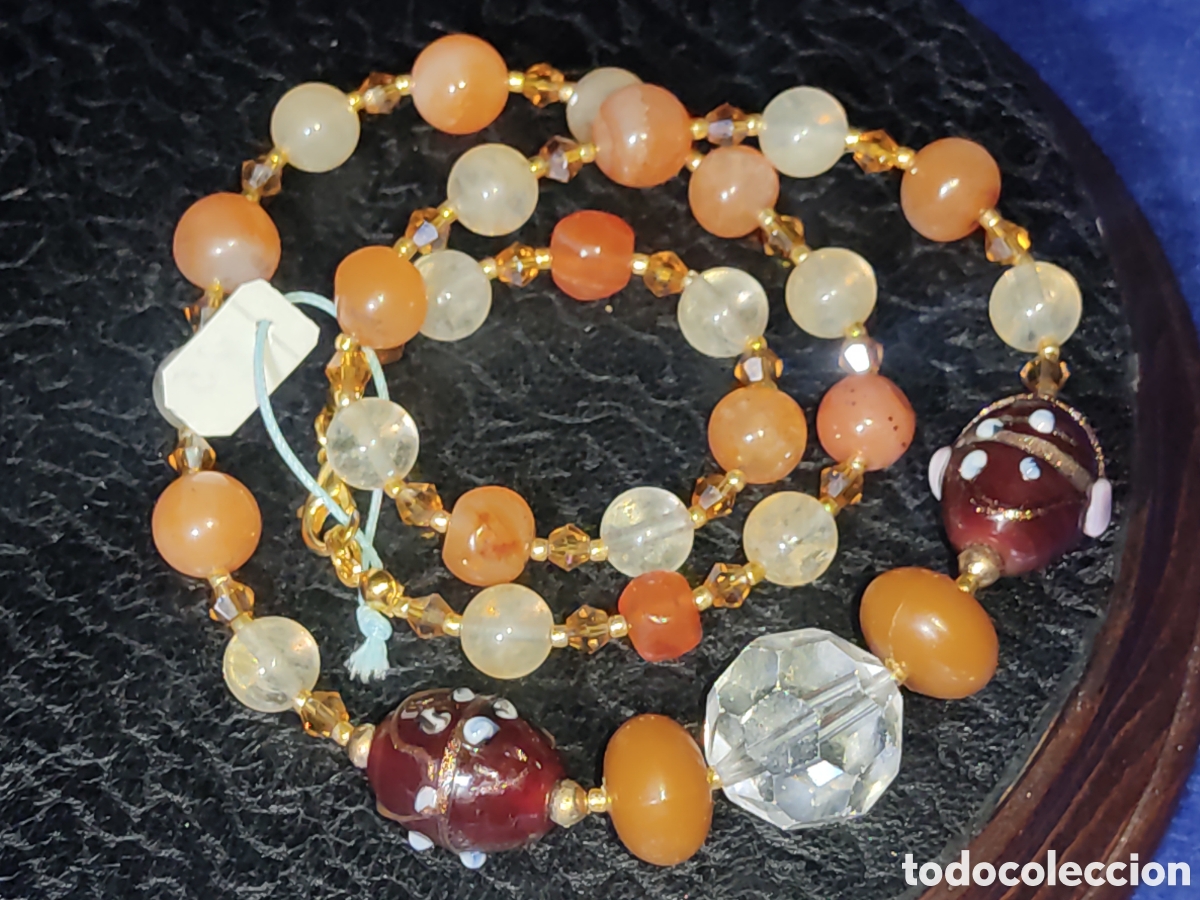 Joyeria: Collar de cuarzos,&aacute;gatas y cristal de Murano. *5* - Foto 5
