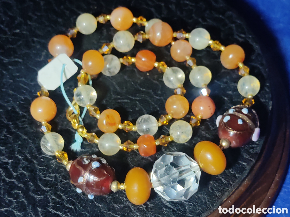 Joyeria: Collar de cuarzos,&aacute;gatas y cristal de Murano. *5* - Foto 6