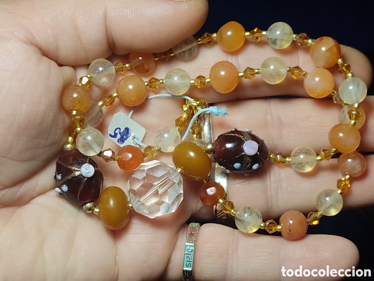 Joyeria: Collar de cuarzos,&aacute;gatas y cristal de Murano. *5* - Foto 8