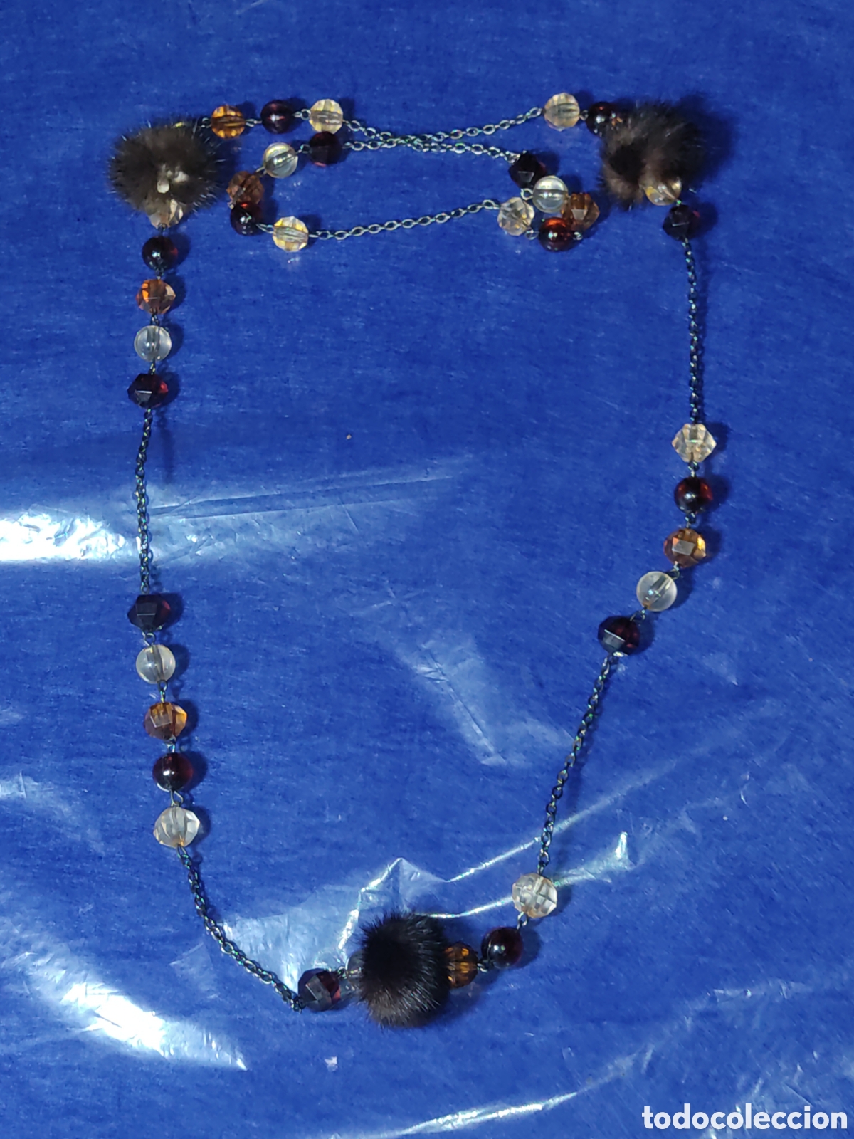 Joyeria: Collar largo con piel de vison original.Vintage. - Foto 1