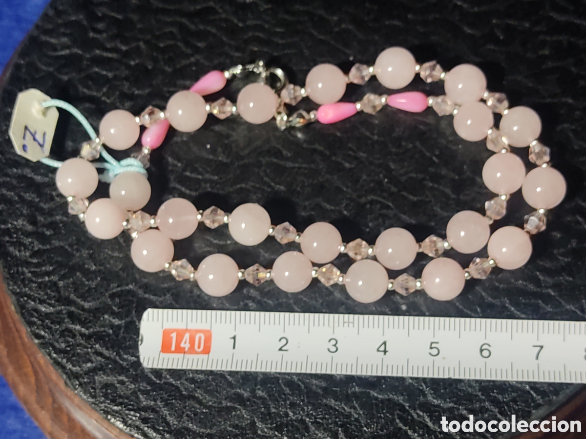 Joyeria: Collar de cuarzo rosa y cristal. *Z* - Foto 3