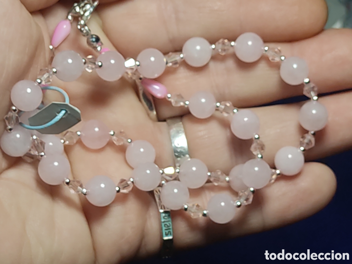 Joyeria: Collar de cuarzo rosa y cristal. *Z* - Foto 5