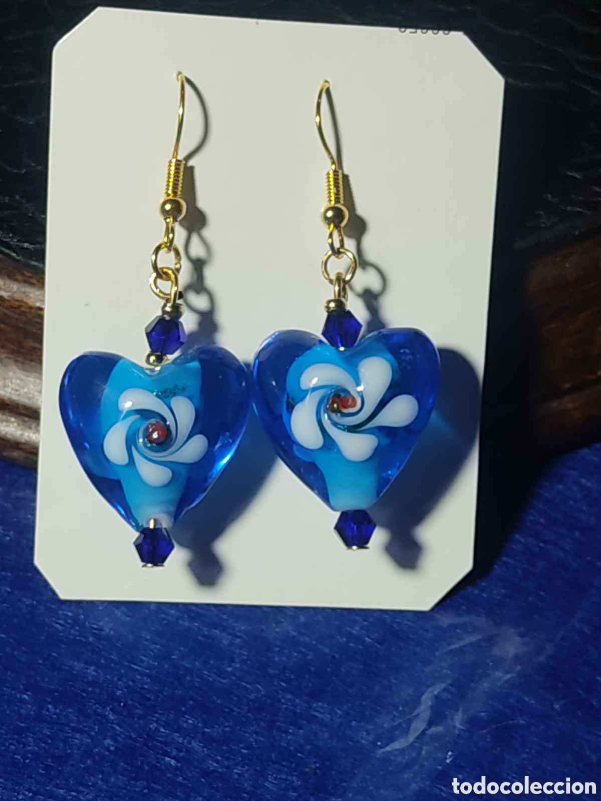 Joyeria: Pendientes coraz&oacute;n de cristal de Murano. *1* - Foto 2