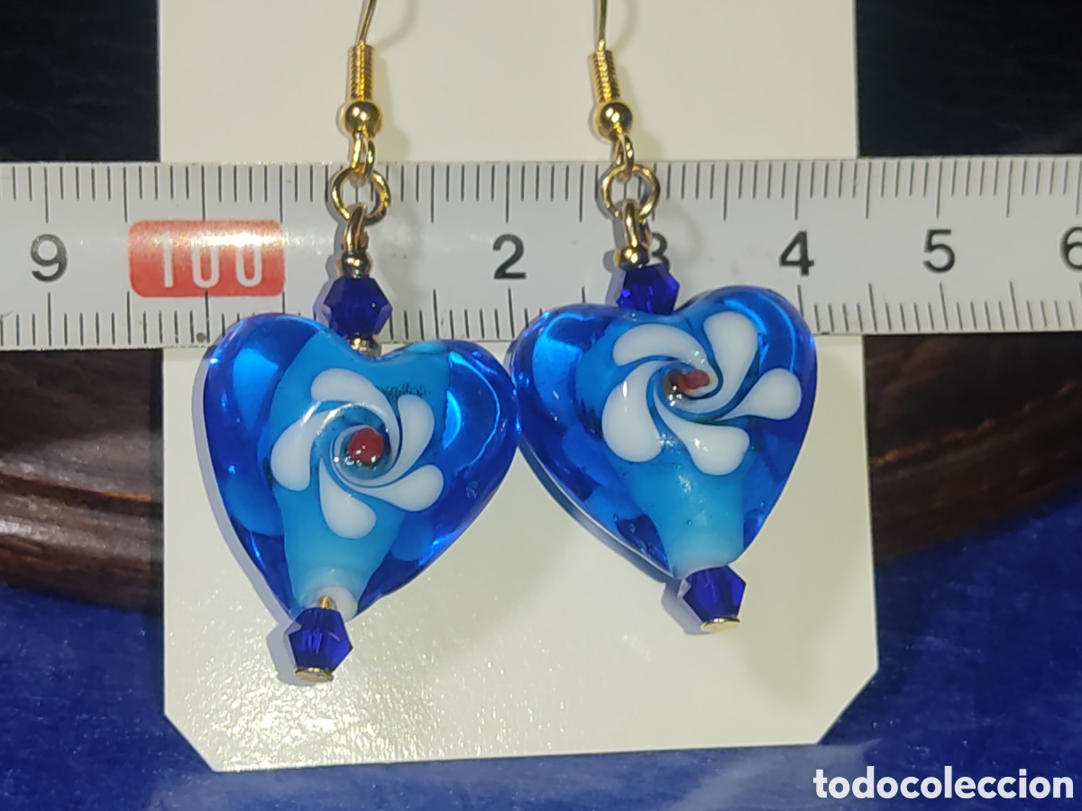 Joyeria: Pendientes coraz&oacute;n de cristal de Murano. *1* - Foto 4