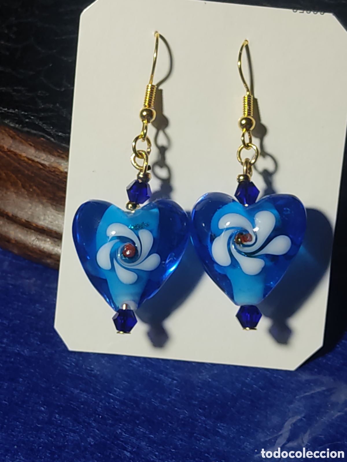 Joyeria: Pendientes coraz&oacute;n de cristal de Murano. *1* - Foto 1