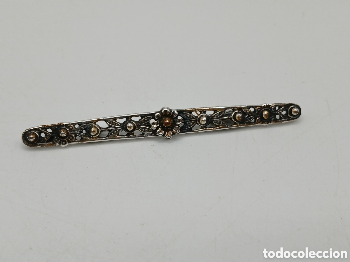 Joyeria: Antiguo broche plata 916mls firmada - Foto 2