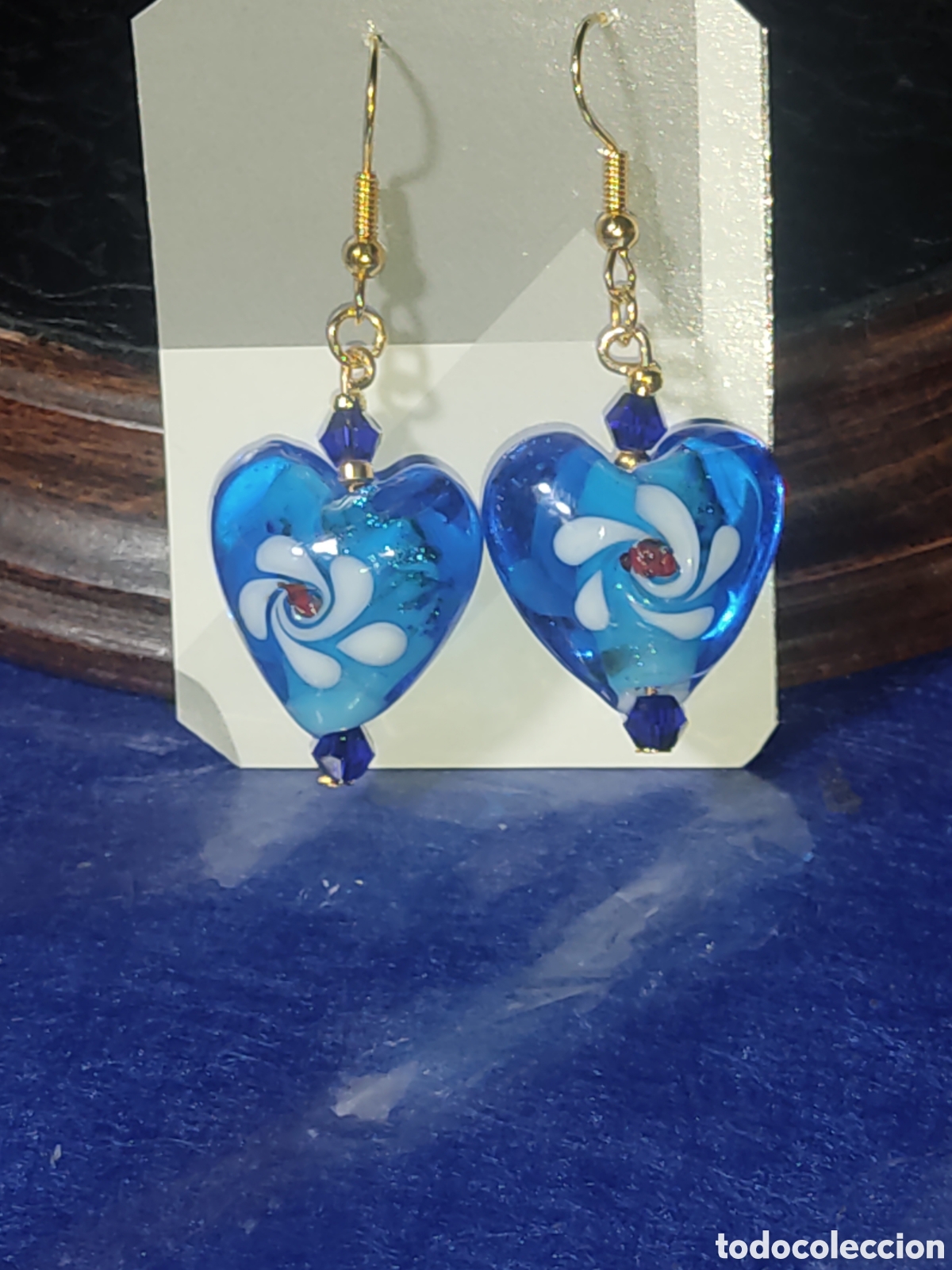 Joyeria: Pendientes coraz&oacute;n de cristal de Murano. *2* - Foto 1