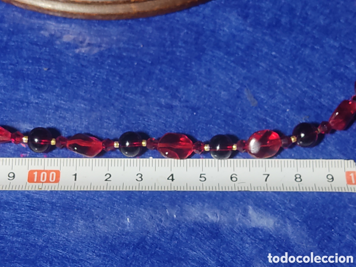 Joyeria: Collar de cristal de Murano rojo.Vintage. *2* - Foto 2