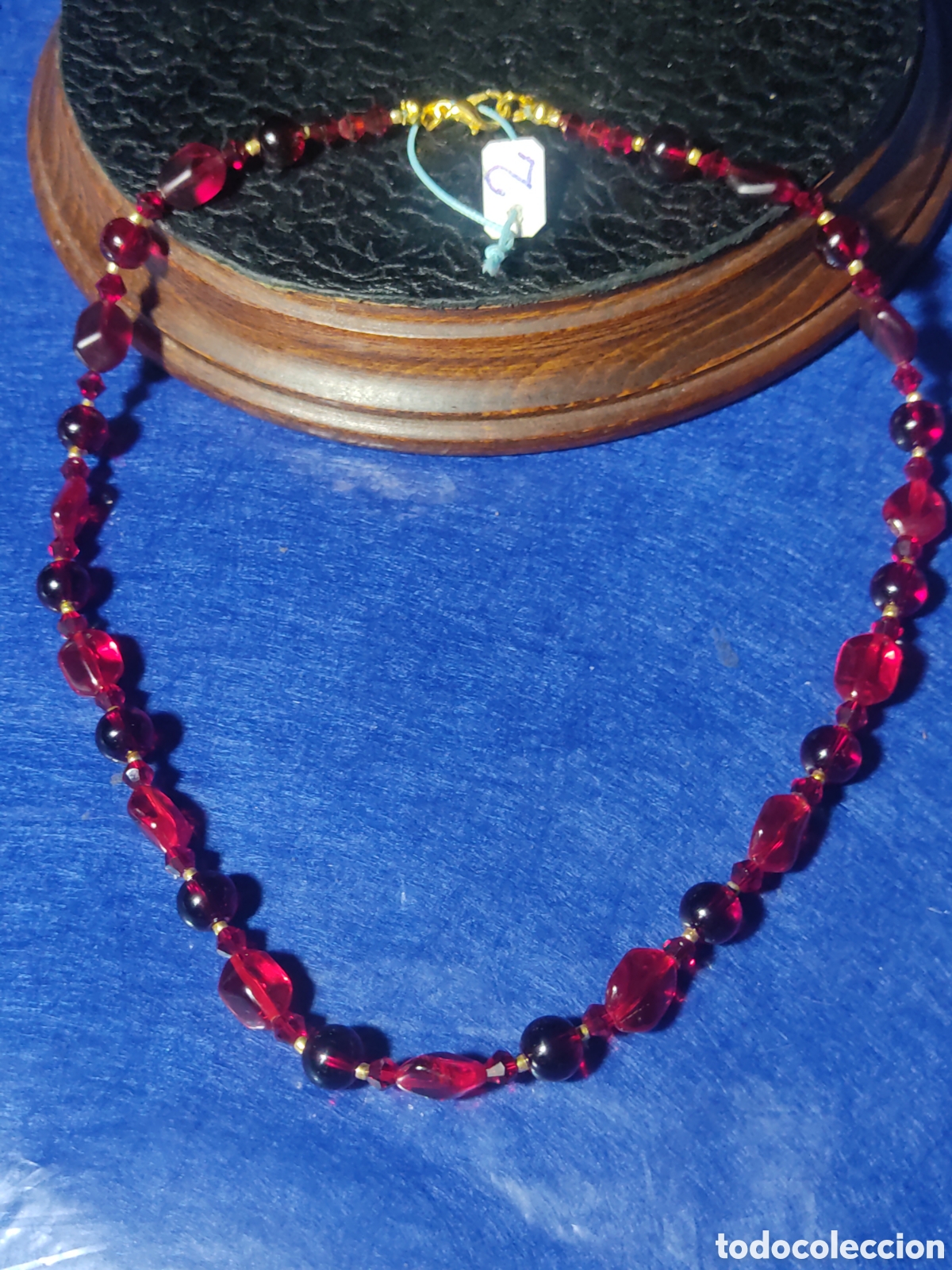 Joyeria: Collar de cristal de Murano rojo.Vintage. *2* - Foto 3