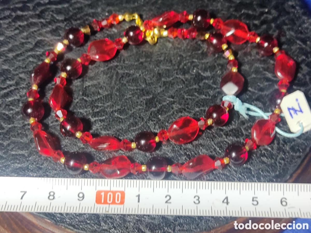 Joyeria: Collar de cristal de Murano rojo. *Z* - Foto 3