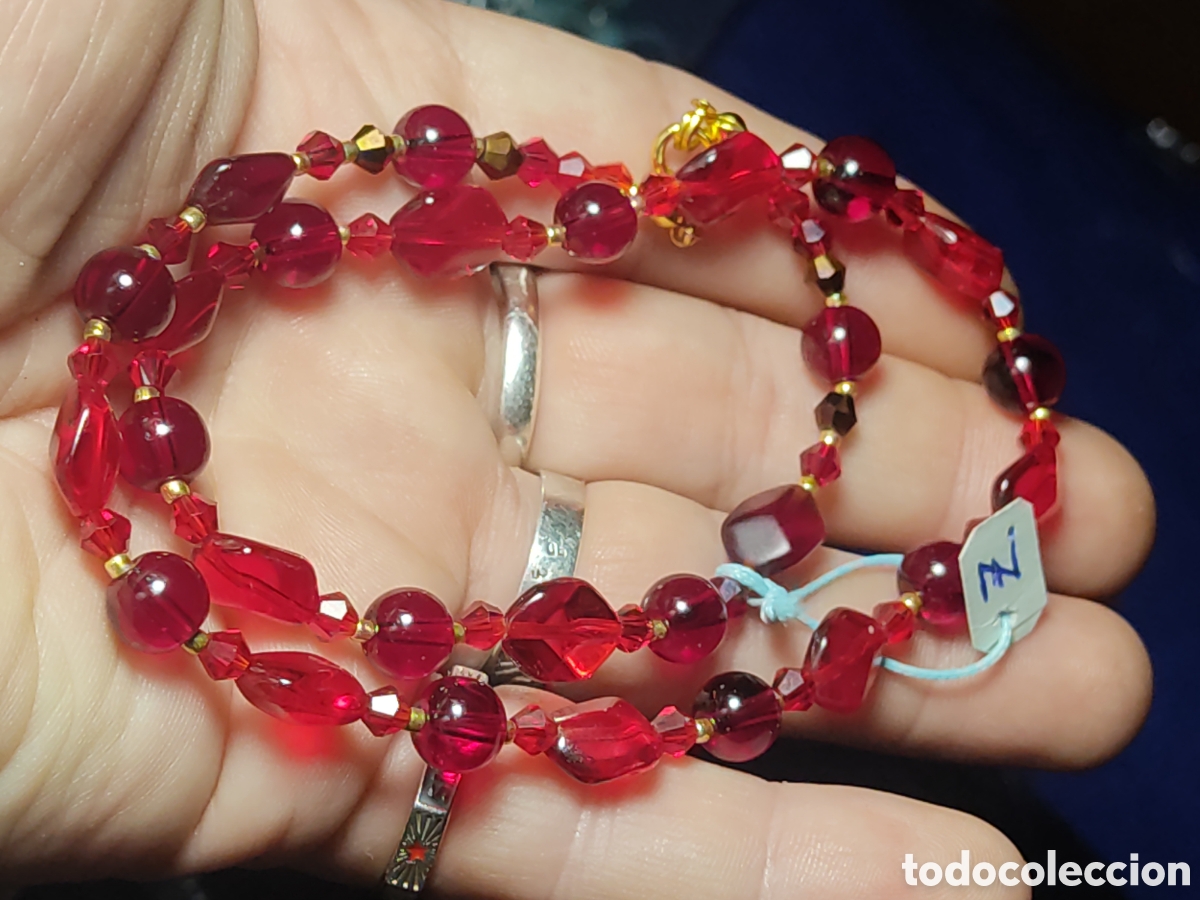 Joyeria: Collar de cristal de Murano rojo. *Z* - Foto 5
