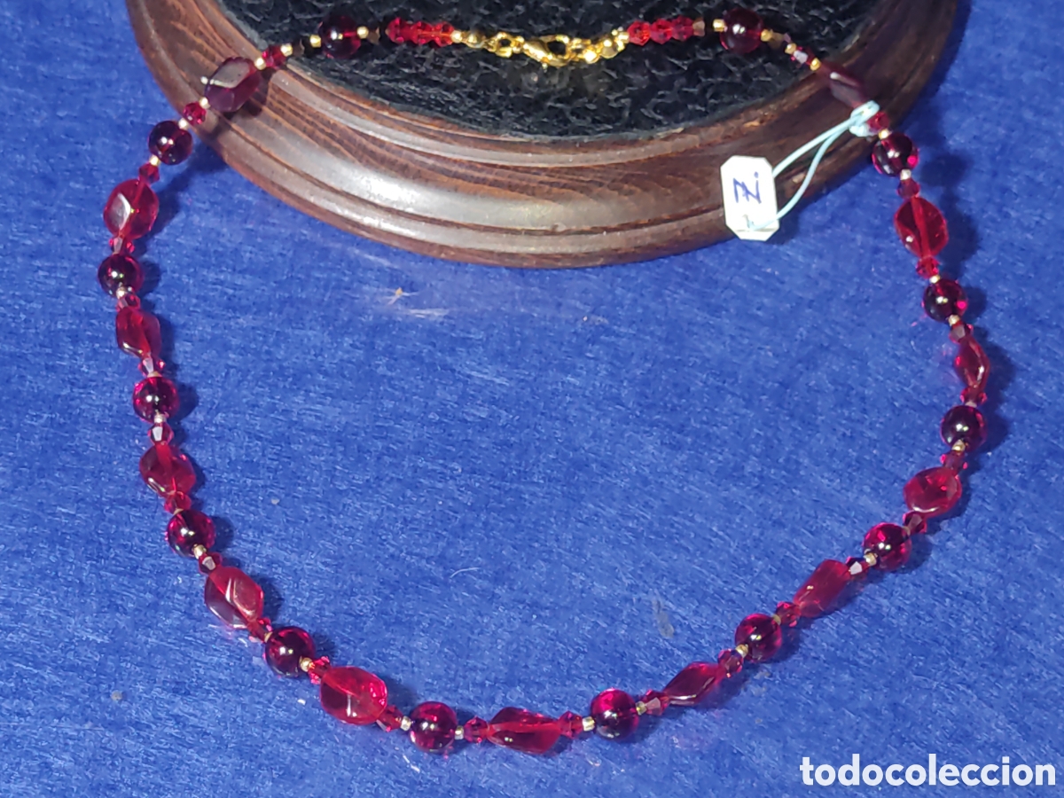 Joyeria: Collar de cristal de Murano rojo. *Z* - Foto 1