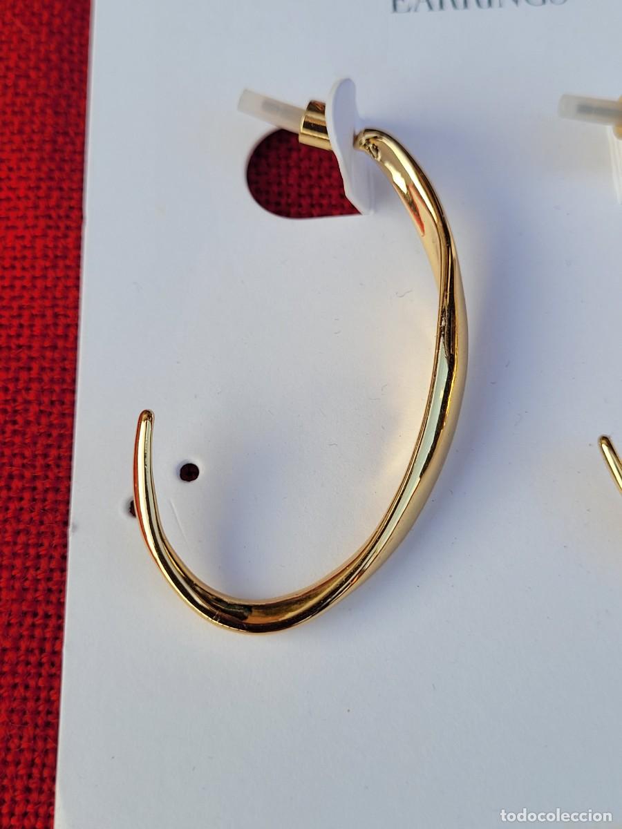 Joyeria: Pendientes de mango, Fabiola, ba&ntilde;ados en oro - Foto 2