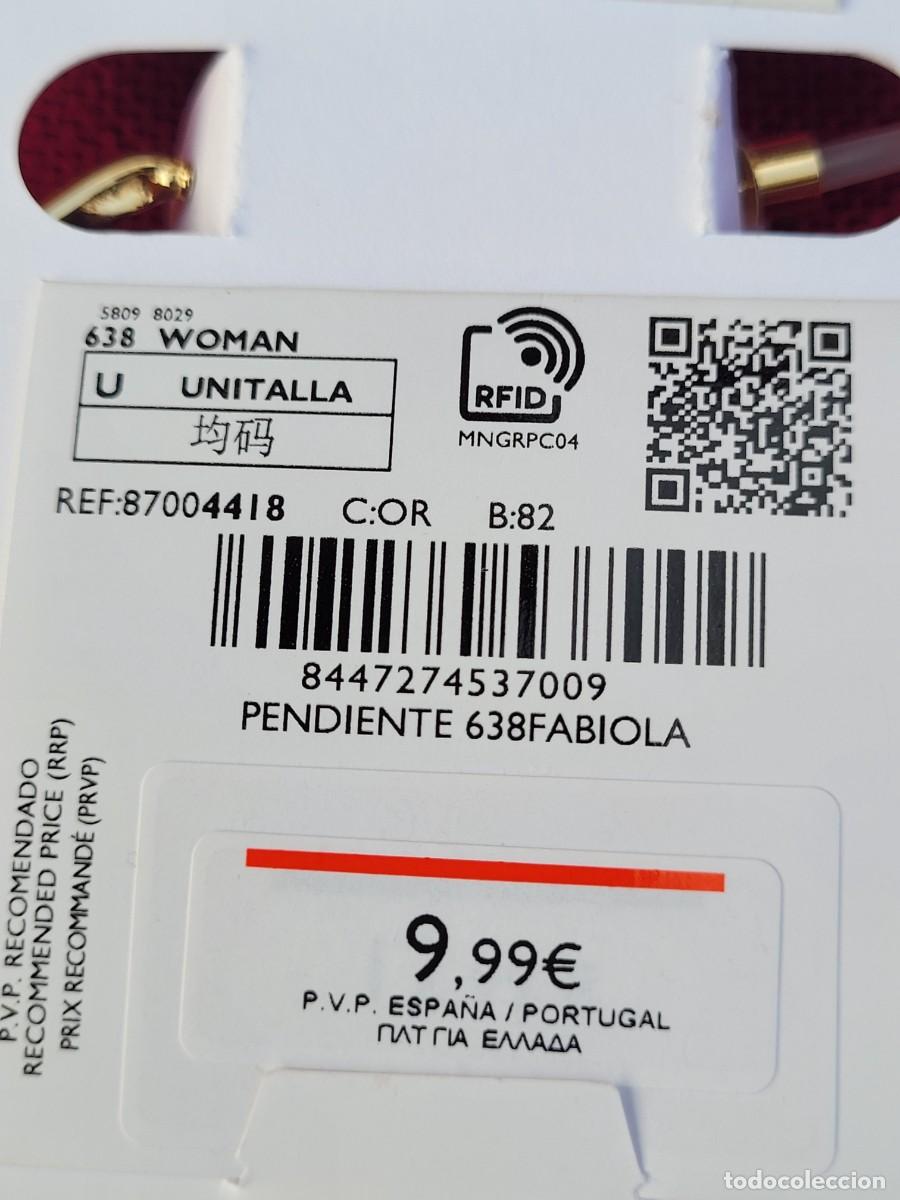 Joyeria: Pendientes de mango, Fabiola, ba&ntilde;ados en oro - Foto 4