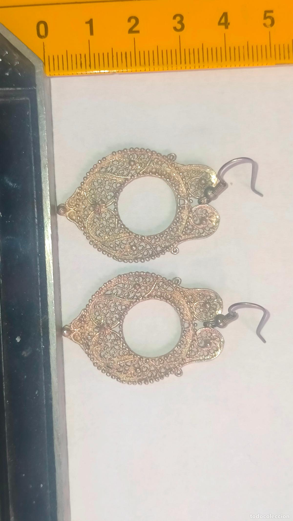 Joyeria: antiguos pendientes de filigrana - Foto 2