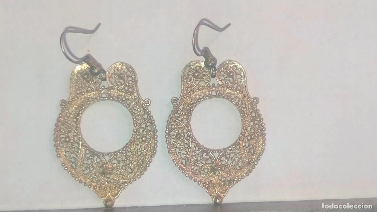 Joyeria: antiguos pendientes de filigrana - Foto 3