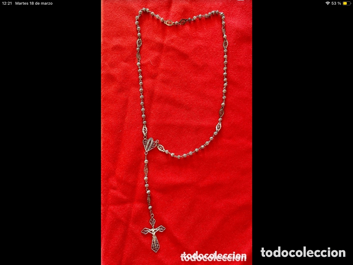 Joyeria: Rosario antiguo de plata - Foto 1