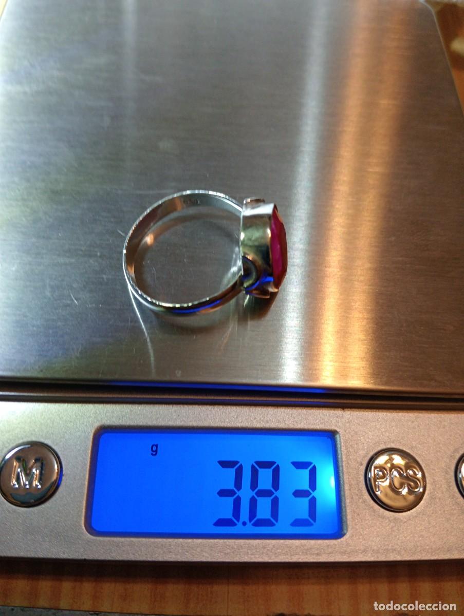 Joyeria: ANILLO DE RUB&Iacute; NATURAL Y PLATA MACIZA DE LEY (SIN USAR) - Foto 8