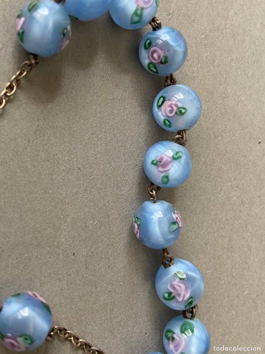 Joyeria: 258-33. Pulsera de bolas de murano y plata. Azul. - Foto 2