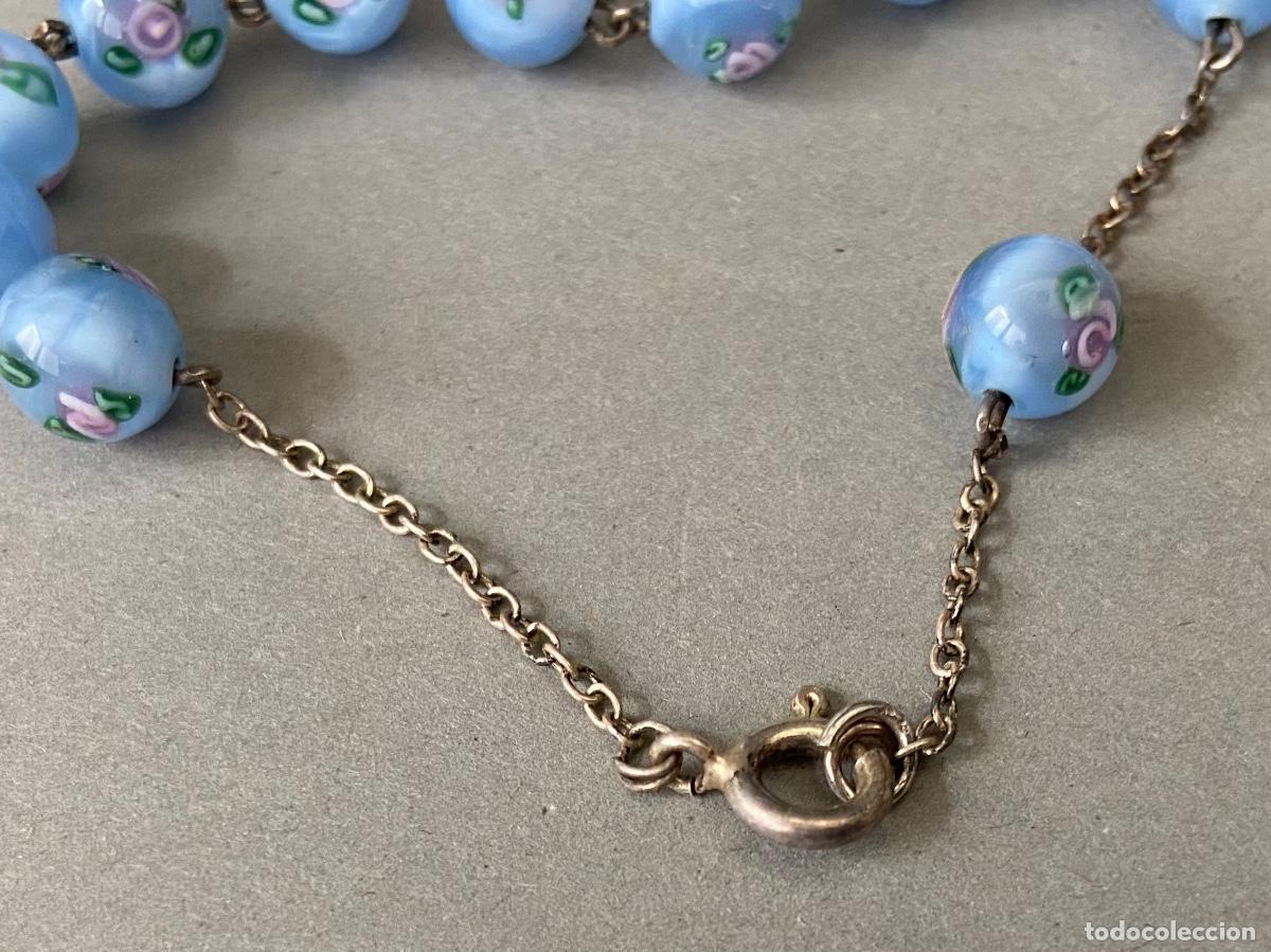 Joyeria: 258-33. Pulsera de bolas de murano y plata. Azul. - Foto 3