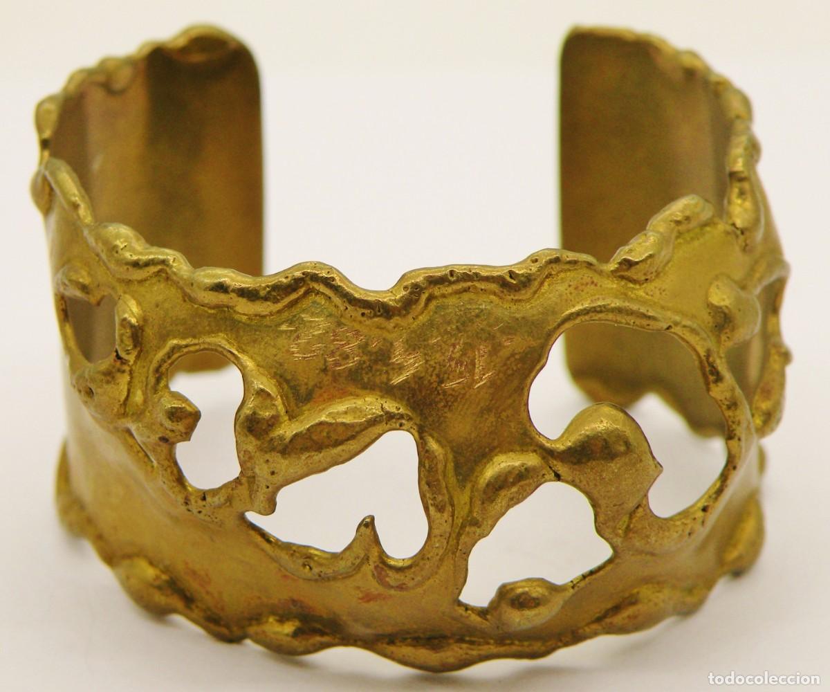 Joyeria: ANTIGUO BRAZALETE DE BRONCE CALADO - Foto 1