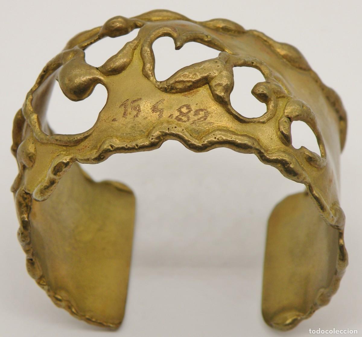 Joyeria: ANTIGUO BRAZALETE DE BRONCE CALADO - Foto 2