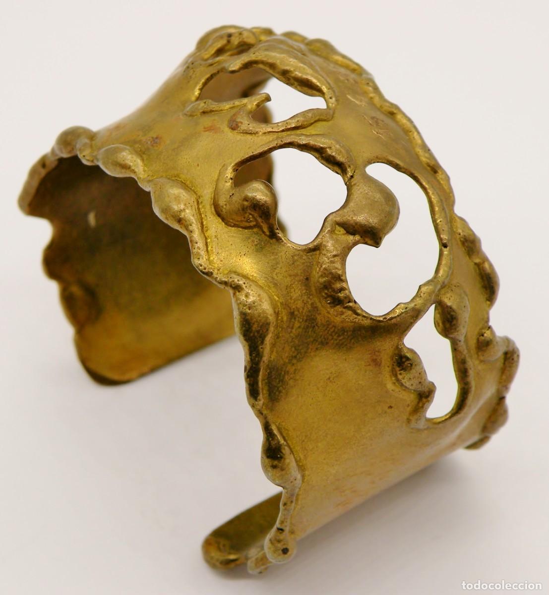 Joyeria: ANTIGUO BRAZALETE DE BRONCE CALADO - Foto 4