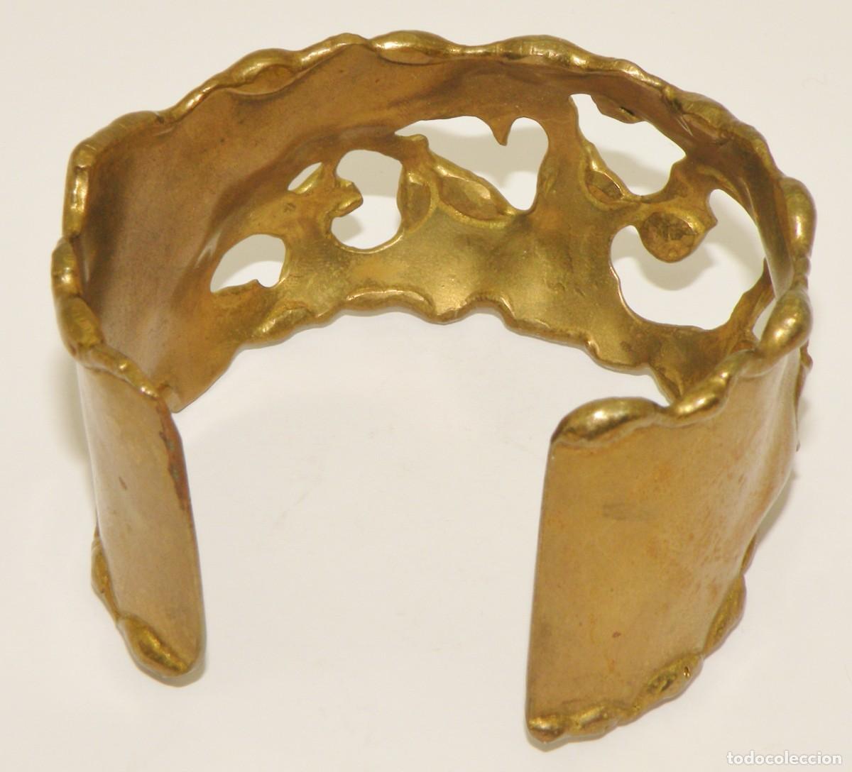 Joyeria: ANTIGUO BRAZALETE DE BRONCE CALADO - Foto 5