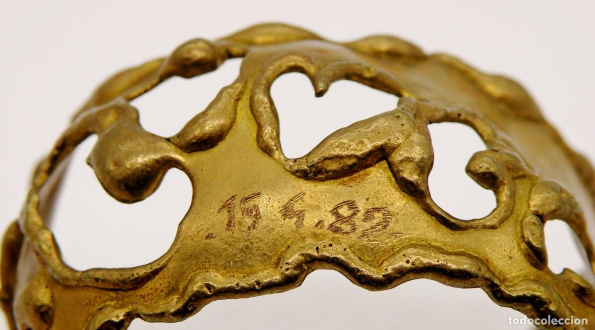 Joyeria: ANTIGUO BRAZALETE DE BRONCE CALADO - Foto 6