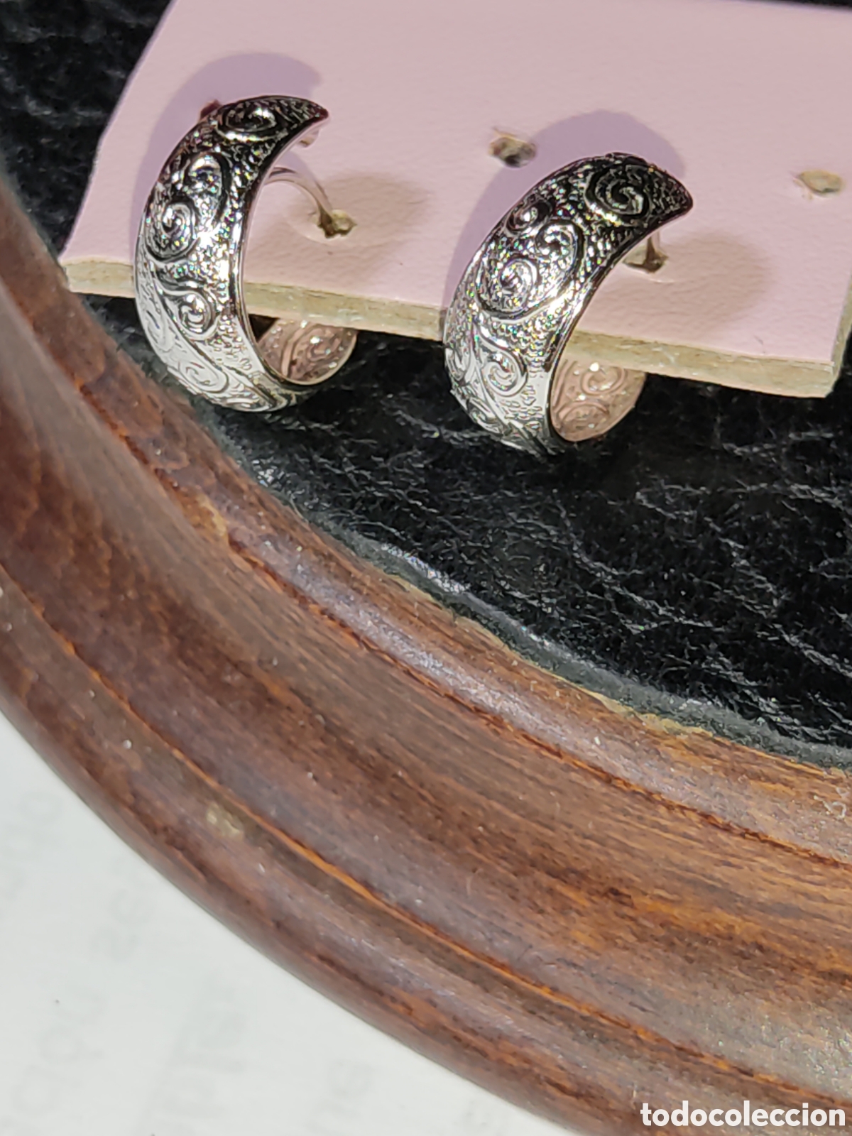 Joyeria: Pendientes aros repujados rodiados. - Foto 2
