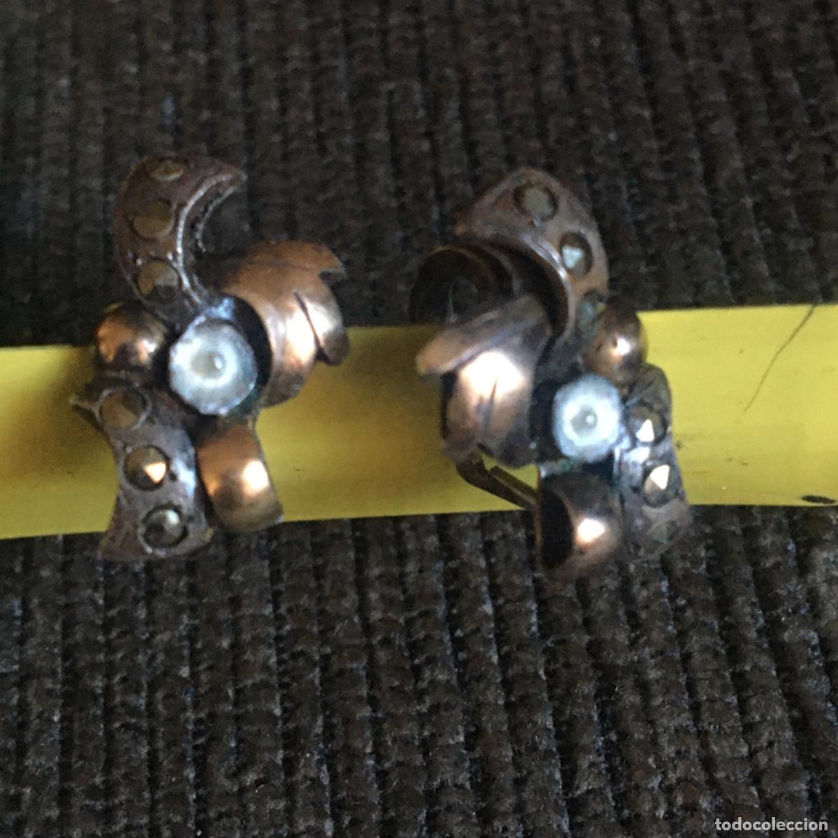 Joyeria: Pendientes modernistas plata xix - Foto 1