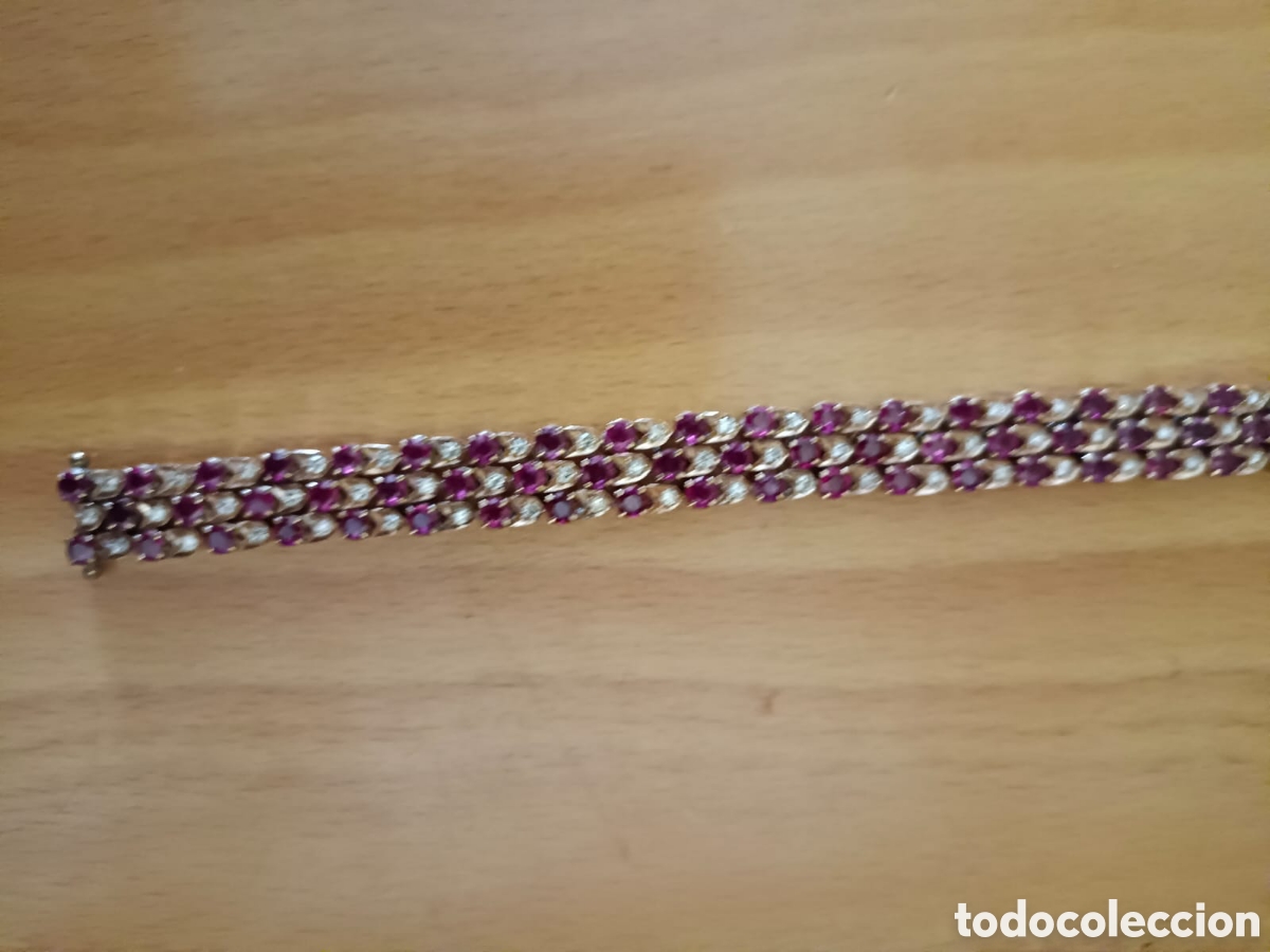 Joyeria: Pulsera oro amarillo con rub&iacute;es y brillantes - Foto 2
