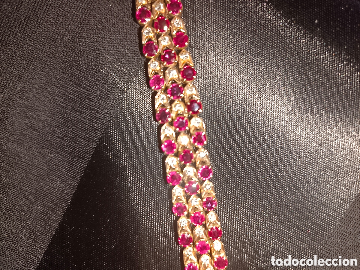 Joyeria: Pulsera oro amarillo con rub&iacute;es y brillantes - Foto 7