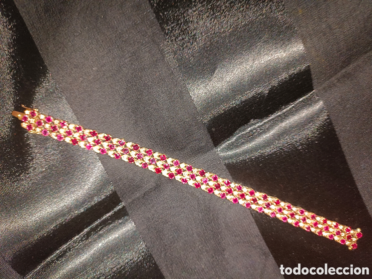 Joyeria: Pulsera oro amarillo con rub&iacute;es y brillantes - Foto 8