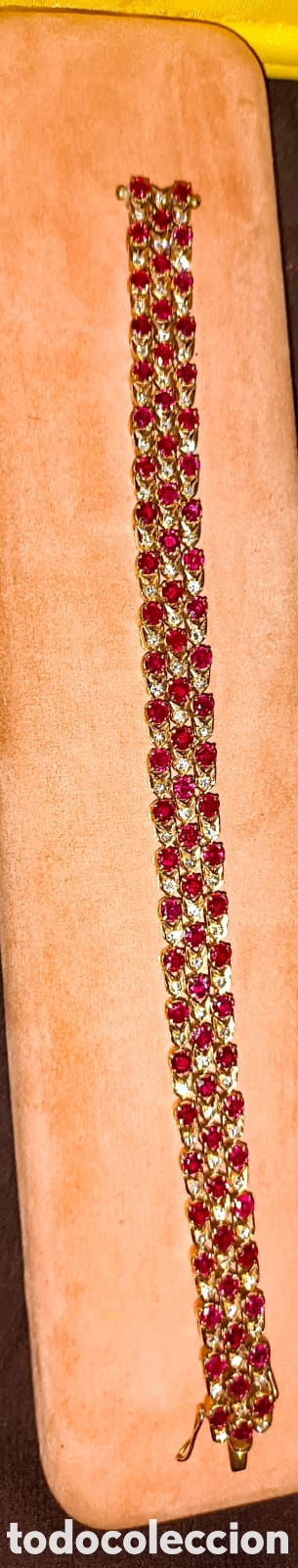 Joyeria: Pulsera oro amarillo con rub&iacute;es y brillantes - Foto 1