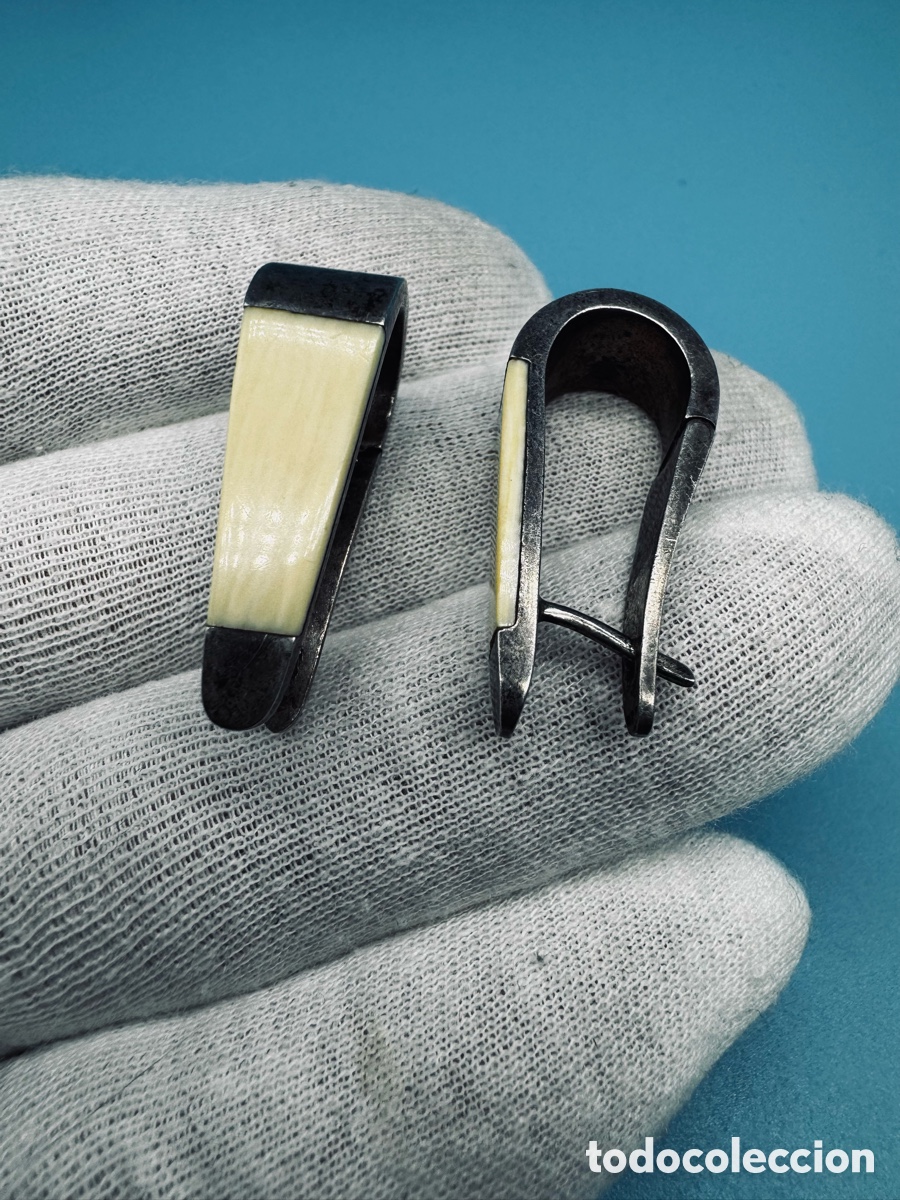 Joyeria: Pendientes plata 925 marfil - Foto 1