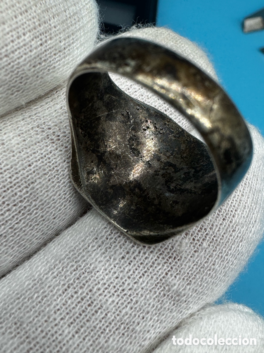 Joyeria: Antiguo anillo plata contraste (comprobado) peso 6gr - Foto 5