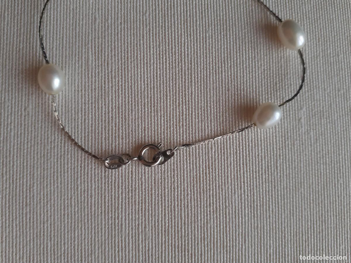 Joyeria: PULSERA DE PLATA CON PERLAS - 925 - 19 cm - Foto 3
