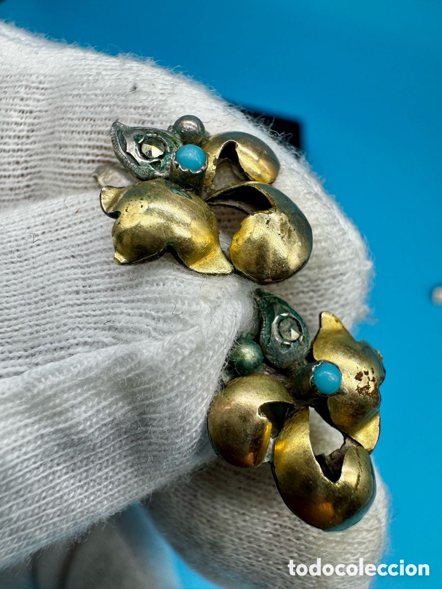 Joyeria: Antiguos pendientes de plata - Foto 2