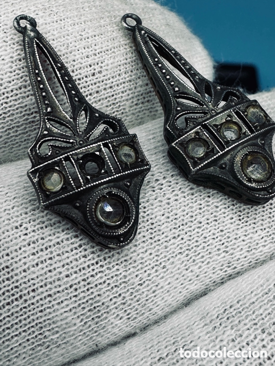 Joyeria: Piezas de pendientes de plata( 2 piezas) - Foto 2