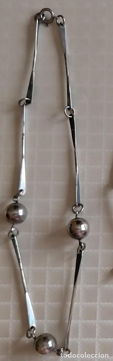 Joyeria: Gargantilla de Plata con bolas, de 23cm de largo, a&ntilde;os 70 - Foto 1