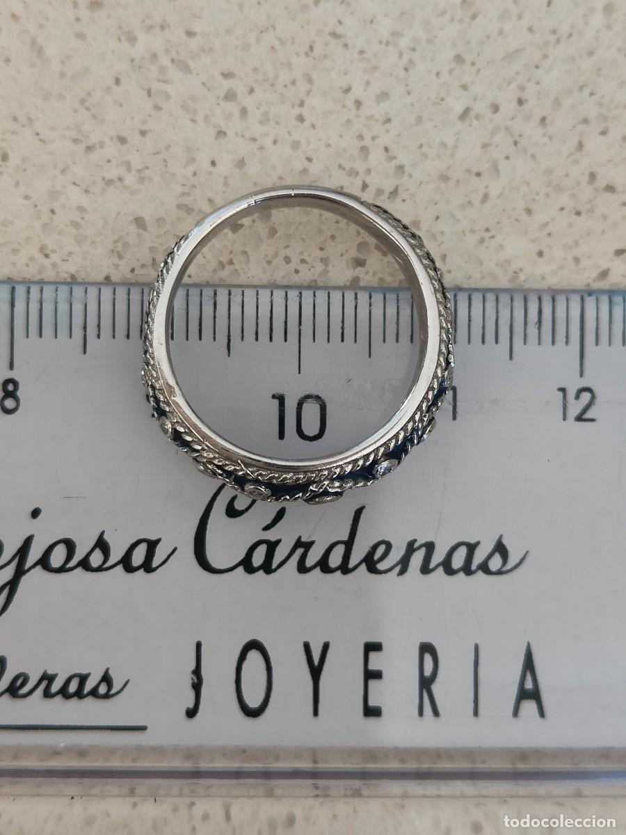 Joyeria: ANILLO ORO BLANCO 18K ESMALTE Y BRILLANTES - Foto 11